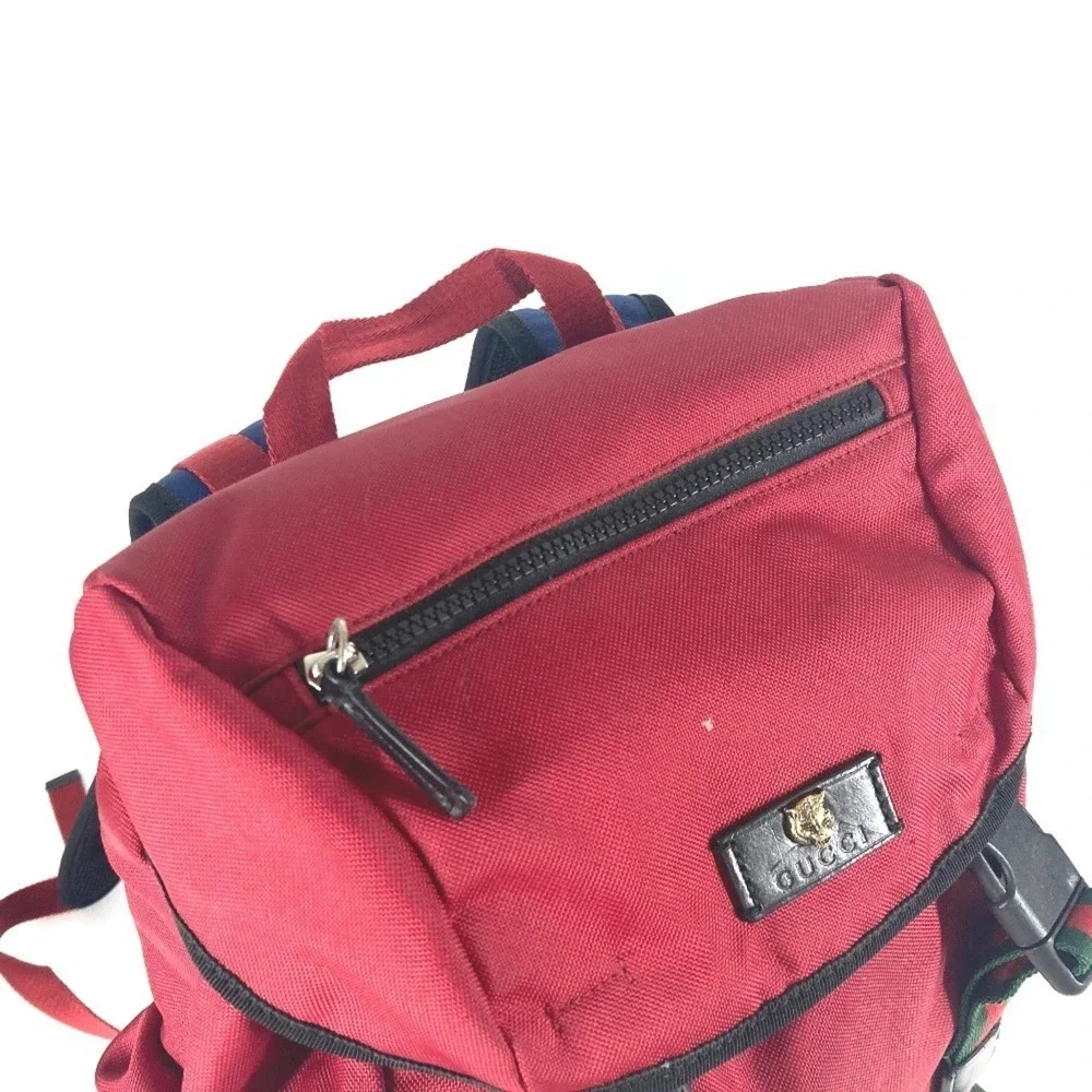 GUCCI Black Canvas Backpack